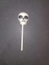 2453 Skull Skeleton Face Chocolate or Hard Candy Lollipop Mold